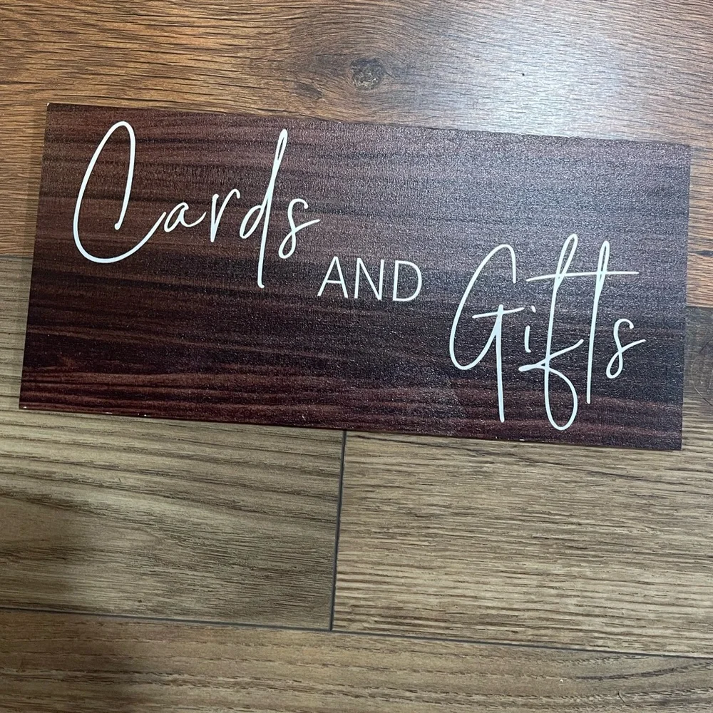 Wooden Cards & Gifts Sign